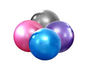 Pelota de Yoga Antiexplosión de 55cm, Color Morado, con Logotipo, para Ejercicio y Equilibrio, Venta al Por Mayor - Product Image 1