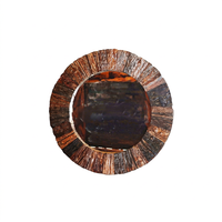 Grand miroir mural rond décoratif en bois de récupération, style Art Déco ferroviaire, fait main, design moderne et élégant pour la maison, personnalisable