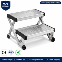 Marches de camping-car en aluminium de précision, robustes, pliables et rétractables, OEM ODM, directement de l'usine