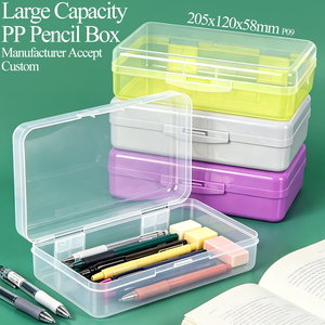 SUNSHING Trousse à crayons grande capacité avec couvercle à fermeture à pression, esthétique colorée, rigide, pour fournitures de bureau et scolaires - Product Image 1