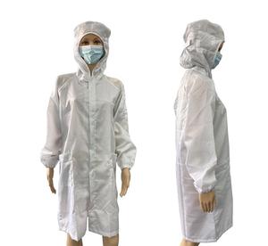 Camice Antistatico ESD Bianco <span class=keywords><strong>con</strong></span> <span class=keywords><strong>Cappuccio</strong></span>, Abbigliamento Antistatico, Camice da Laboratorio ESD, Produzione Cinese ALLESD - Product Image 3