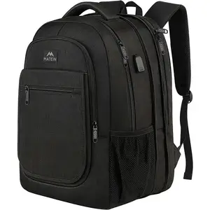 Top vendendo 36l carry on pierrebuy ultraleve mochila de viagem à prova d' água preto 15.6 polegadas expansível carga laptop mochila