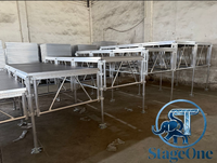 Scène de chorale portable modulaire en aluminium, plateforme surélevée pour spectacles scolaires et concerts, directement de l'usine