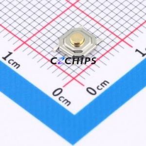 1TS001G-1600-1700-CT Tactile Switch SMD,5.1x5.1mm Switch Single Pole Single Throw Round Button 1.6N Vertical Mount - Product Image 1