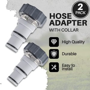 Adaptateur de tuyau de rechange Intex, ensemble de raccords de pompe filetés de 1,5 pouces pour pièces de filtre à eau de piscine gonflable - Product Image 2