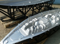 Kayaks rotomoulé polyéthylène plastique bateau de pêche moule skiff pêche canoë/kayak avec moteur jet boat moule