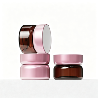 Pot cosmétique rond en plastique de 50g avec couvercle à vis, personnalisable avec logo, pour crème pour les yeux et lotion, emballage pour soins de la peau