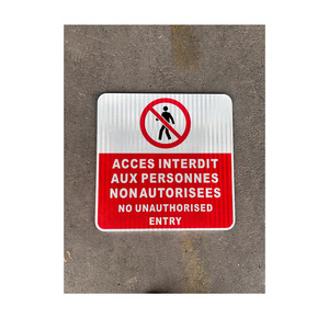 Señal de parada de tráfico rojo personalizable sin tablero de entrada de material de aluminio con Flecha de acero para <span class=keywords><strong>seguridad</strong></span> <span class=keywords><strong>vial</strong></span> - Product Image 6