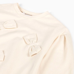 Set 2 Pezzi per Bambine: Felpa con Fiocco 3D a Maniche Lunghe e <span class=keywords><strong>Leggings</strong></span> Argento, in Poliestere/Cotone Antipiega, Outfit Casual Primavera-Autunno - Product Image 4