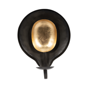 Applique murale ronde en métal contemporaine pour bougies votives et piliers, idéale pour la décoration d'entrée de maison - Product Image 1