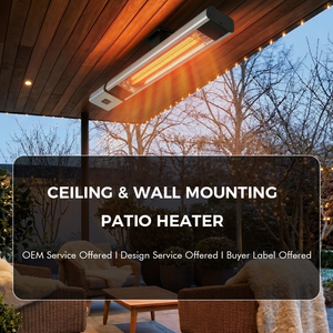 Calentador Eléctrico de Patio de Cuarzo para Exteriores, Diseño Moderno, 1800W - Product Image 2