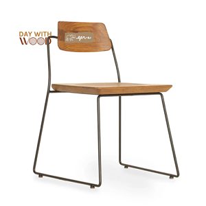 Chaise de bar en teck massif, construction en bois dur de qualité supérieure, sièges de bar confortables, meubles pour la maison, la cuisine, le restaurant, l'hôtel - Product Image 1