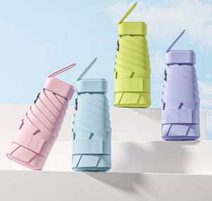 Parapluie UV portable léger pliable en 6 sections, design moderne, logo personnalisé, mini format de poche, pour femme, promotion en gros - Product Image 3