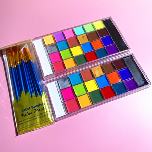 <span class=keywords><strong>Pintura</strong></span> Corporal en Crema, Maquillaje Profesional Mate, Resistente al Agua y de Larga Duración, <span class=keywords><strong>Pintura</strong></span> Facial para Fiestas, Halloween, Cosplay, Maquillaje de <span class=keywords><strong>Payaso</strong></span> - Product Image 3