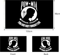 Grosir Logo kustom cetak poliester Pow bendera Anda tidak terlupakan tahanan perang POW MIA Banner