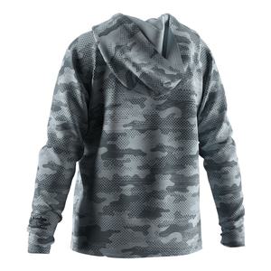 เสื้อตกปลาเด็กแขนยาวผ้าเจอร์ซีย์สีเขียว ป้องกันรังสียูวี UPF 50 ระบายอากาศ แห้งเร็ว เป็นมิตรกับสิ่งแวดล้อม มีฮู้ด ไซส์ใหญ่พิเศษ - Product Image 2