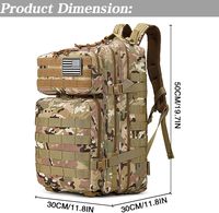 Sac tactique d'été de grande capacité personnalisé imperméable à l'eau camouflage unisexe vintage mode en nylon fermeture à glissière doublure en polyester