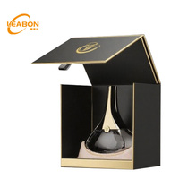 Boîte cadeau rigide bleu roi Leabon avec insert moulé à couvercle rabattable pour emballage de carafe à whisky – Vente en gros usine