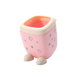 Multi Purpose Pen Holder Round PP Material 8.5x8.5x11.5cm For Student Desktop Storage - Product Image 5