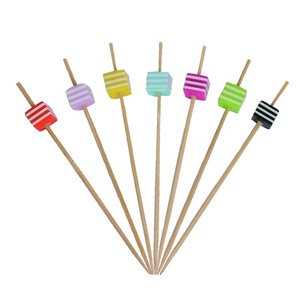 Palillos de Bambú y Palillos Dentales <span class=keywords><strong>con</strong></span> Bola de Colores en Rayas Horizontales - Product Image 4