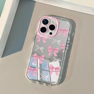 Custodia per Telefono con Fiocco <span class=keywords><strong>Rosa</strong></span> Carino per <span class=keywords><strong>iPhone</strong></span> 16, <span class=keywords><strong>iPhone</strong></span> 11, <span class=keywords><strong>13</strong></span>, 12, 14, 15 Pro Max, XR, XS, X, 7, 8 Plus, SE, Cover Morbida Antiurto con Fiocco - Product Image 1