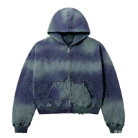 Sweat à capuche surdimensionné vintage pour homme, imprimé DTG personnalisé Kornit, motif léopard dégradé, slogan, streetwear d'automne