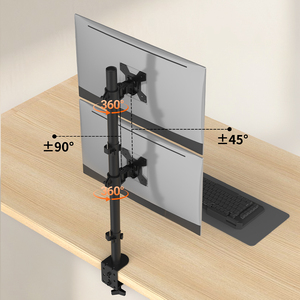 <span class=keywords><strong>Support</strong></span> pour <span class=keywords><strong>double</strong></span> <span class=keywords><strong>écran</strong></span>, 2 <span class=keywords><strong>écran</strong></span>s, 13-27'', montage <span class=keywords><strong>vertical</strong></span>, acier allié, rotation à 360°, réglable, VESA 75/100 mm, <span class=keywords><strong>écran</strong></span> d'ordinateur en stock - Product Image 3