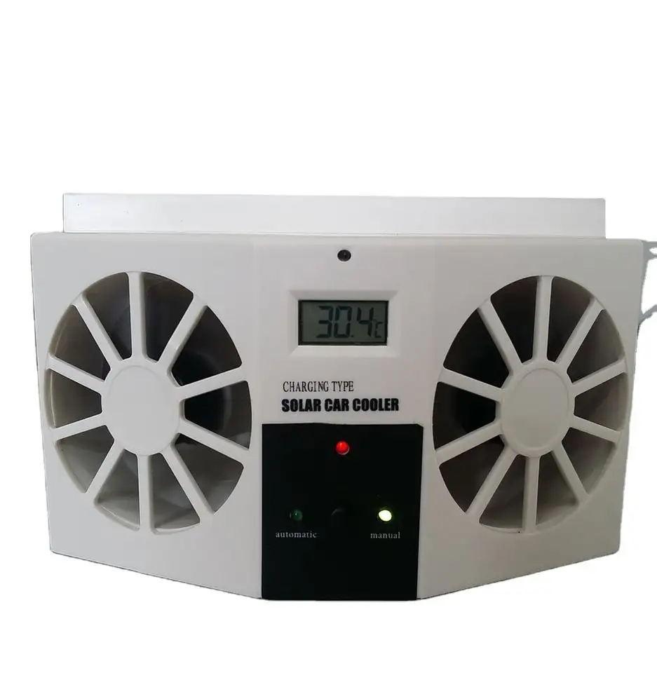 HF-606 populaire Solaire Portable deux ventilateur De Refroidissement Intérieur De Voiture Solaire Alimenté Auto Ventilateur ventilation Cool Solaire électrique ventilateur de voiture