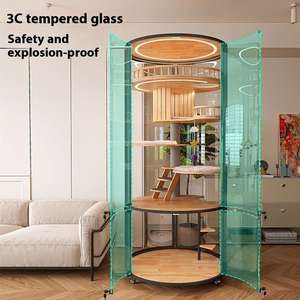 Villa <span class=keywords><strong>de</strong></span> luxe intelligente <span class=keywords><strong>pour</strong></span> chat avec grand espace libre, <span class=keywords><strong>toilette</strong></span> ronde intégrée et meuble <span class=keywords><strong>de</strong></span> salon – Idéale <span class=keywords><strong>pour</strong></span> le dropshipping - Product Image 6