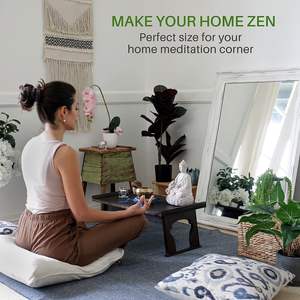 Mesa de Meditação Japonesa Premium Leve, Dobrável, Chabudai Tatami, Baixa para Sentar no Chão, Pintada à Mão em Madeira de Paulownia - Product Image 3