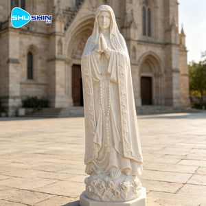 Statue <span class=keywords><strong>de</strong></span> la Vierge Marie <span class=keywords><strong>de</strong></span> <span class=keywords><strong>Lourdes</strong></span> en marbre naturel sculpté à la main, décoration intérieure/extérieure pour villa, église, personnalisable - Product Image 4