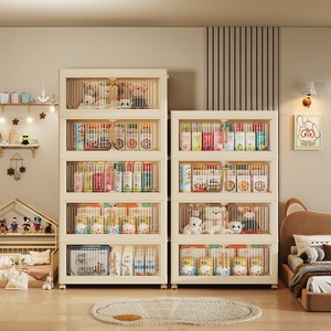 Armadio Contenitore <span class=keywords><strong>per</strong></span> Camera da Letto in PP, Mobiletto Pieghevole a Più Livelli, Nessun Montaggio Richiesto, Organizzatore <span class=keywords><strong>per</strong></span> Snack, Giocattoli e Oggetti Vari <span class=keywords><strong>per</strong></span> Bambini - Product Image 3