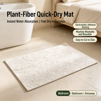 Tapis de chambre en feutre HENGJIU, absorbant l'eau, tapis de sol de chevet, sans colle, amovible, protection de sol à profil bas