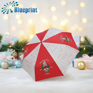 Ombrello Pieghevole Mini Automatico Impermeabile con Asta in Alluminio, Stampa Logo Personalizzata, da Viaggio, a Tre Sezioni - Product Image 1