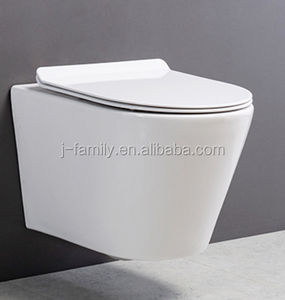 Европейский п-ловушка для мытья туалета на стену с крышкой UF - Product Image 2