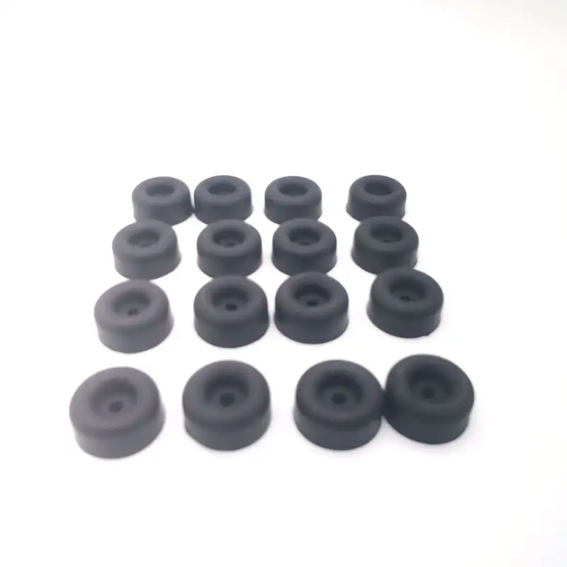 Wholesale price large round wall screw fix metal washer black white floor bumpers door stopper rubber