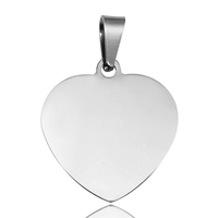 Wholesale Bulk Stainless Steel Heart Shape Pendant Pet ID Tags Dog Name Tag UV Printing Fashion Carabiner Keychain