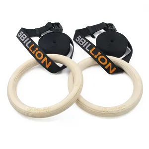 High Quality Gymnastic Rings Wooden Gym Rings