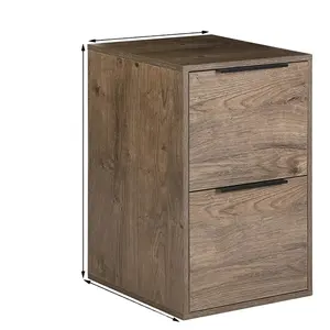 Gabinete pequeño de dos cajones Cofre de dormitorio moderno de madera
