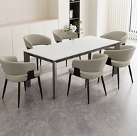 Chaises de salle à manger de luxe modernes, tabourets de comptoir pour la maison, l'hôtel et les jeux de cartes, avec dossier réglable et structure métallique