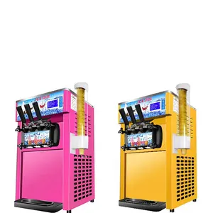 Commercial snack table top Three Flavors soft serve ice cream making machine for sale
