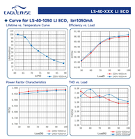 Alimentation LED Eaglerise LS-40-900LI ECO 600ma 700ma 800ma 900ma 1000ma pour éclairage de plafond unique, pilote LED, garantie 5 ans