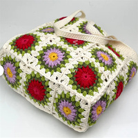 Offre Spéciale conception personnalisée à la main au crochet fleur sac dames épaule fleur sac à main macramé sacs fourre-tout