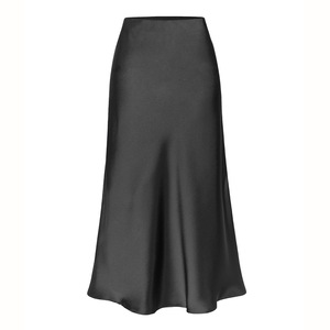 Jupe fendue unie taille haute en satin de haute qualité pour femme, nouvelle collection <span class=keywords><strong>Lin</strong></span> - Product Image 5