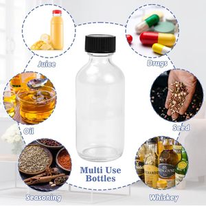 Botellas de muestra de vidrio para jugo de 30 ml, botellas pequeñas de <span class=keywords><strong>Schnapps</strong></span>, Mini botellas de licor vacías de 1 oz con embudo para boda de whisky - Product Image 4