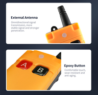 Control Remoto Inalámbrico Universal de Alta Potencia 200M 433Mhz, Impermeable, Recargable, Industrial, 2 Botones, Código de Aprendizaje, Plástico, para el Hogar
