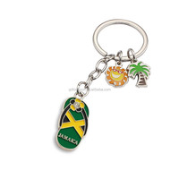 Porte-clés en métal en forme de tongs, souvenir du Chypre, vente en gros, fabrication sur mesure