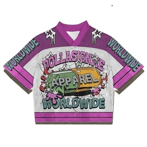 Camiseta Corta Estilo Fútbol Americano Y2K, Estampado de Llamas, Más de 30 Estilos, Manga Corta, Venta al Por Mayor para Mujeres y Hombres, Irlanda, Francia - Product Image 3