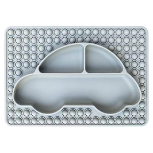 Plato de Silicona para Niños, Plato Infantil con Compartimentos, Bandeja para la Cena de los Niños, Vajilla Dividida para Bebés, Plato con Burbujas - Product Image 2