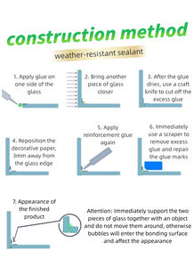 سيليكون لاصق مقاوم للماء والأجواء، غراء زجاج شفاف للأحواض المائية - Product Image 6